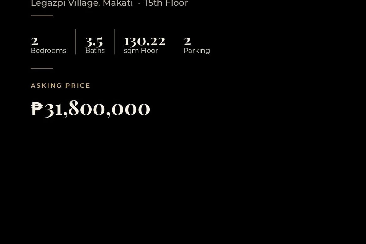 2 Bedroom Condo for Sale in THE SHANG GRAND TOWER, San Lorenzo, Makati City near MRT-3 Ayala – photo 7