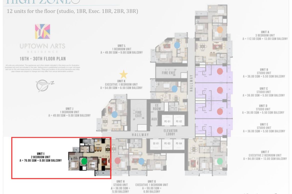 2 Bedroom Condo for Sale in Uptown Arts Residence, BGC, Taguig – photo 14