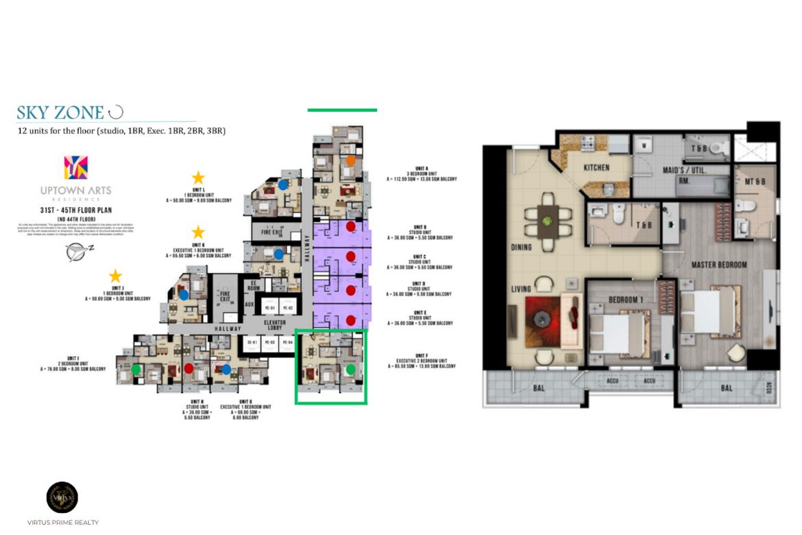 2 Bedroom Condo for Sale in Uptown Arts Residence, BGC, Taguig – photo 11