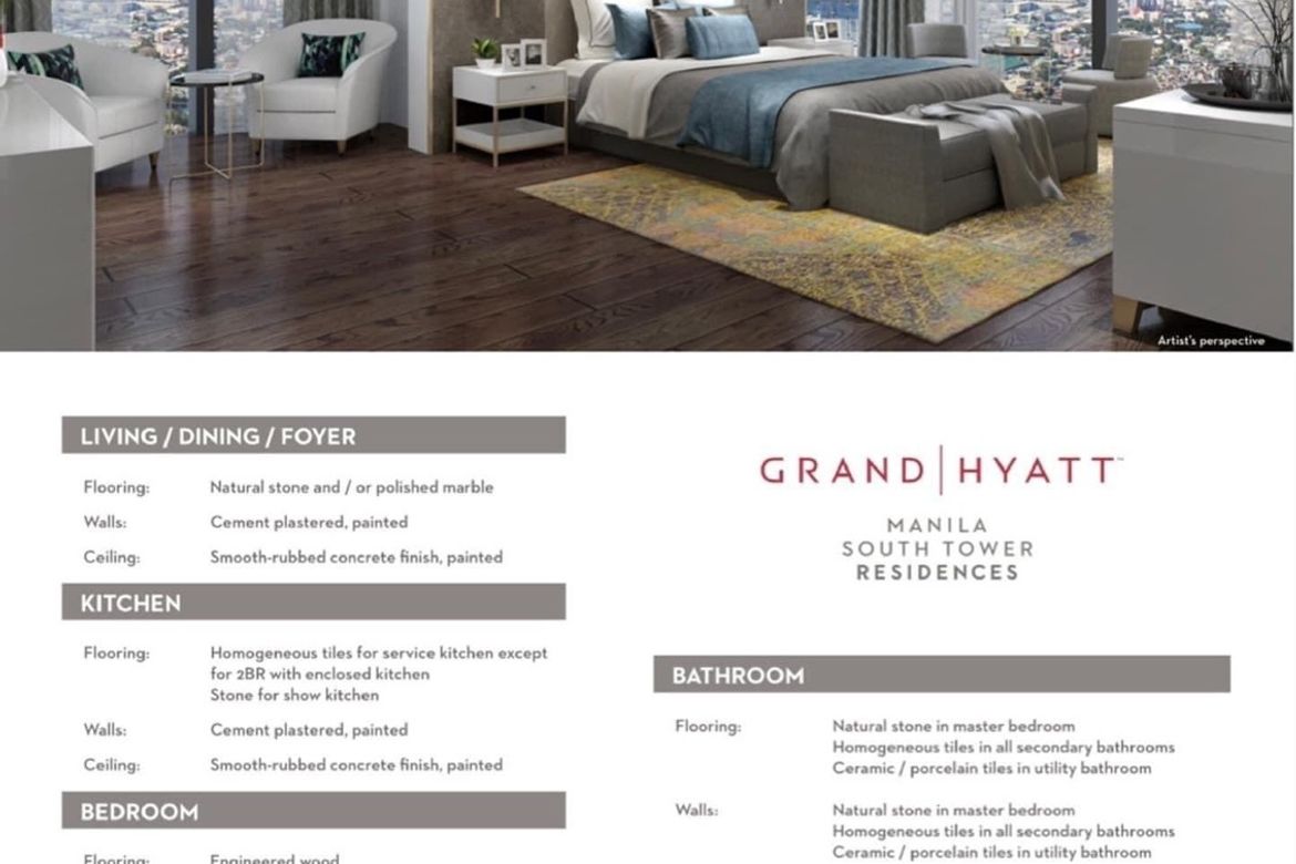 3 Bedroom Condo for Sale in Grand Hyatt Manila Residences, BGC, Taguig – photo 14