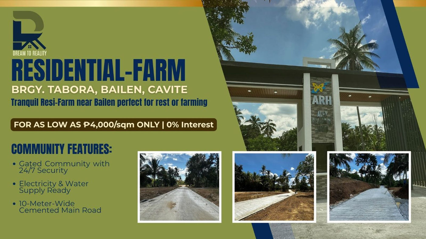 300 SQM Farm-Residential Lot for Sale in Alex Riverside Hills, General Emilio Aguinaldo, Cavite