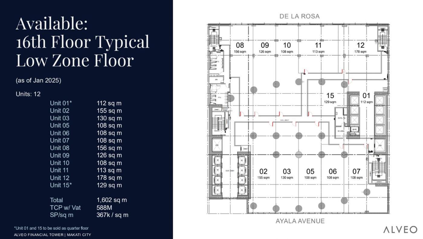 312 SQM Quarter-Floor Office for Sale in Alveo Financial Tower, Ayala Avenue, Makati – photo 24