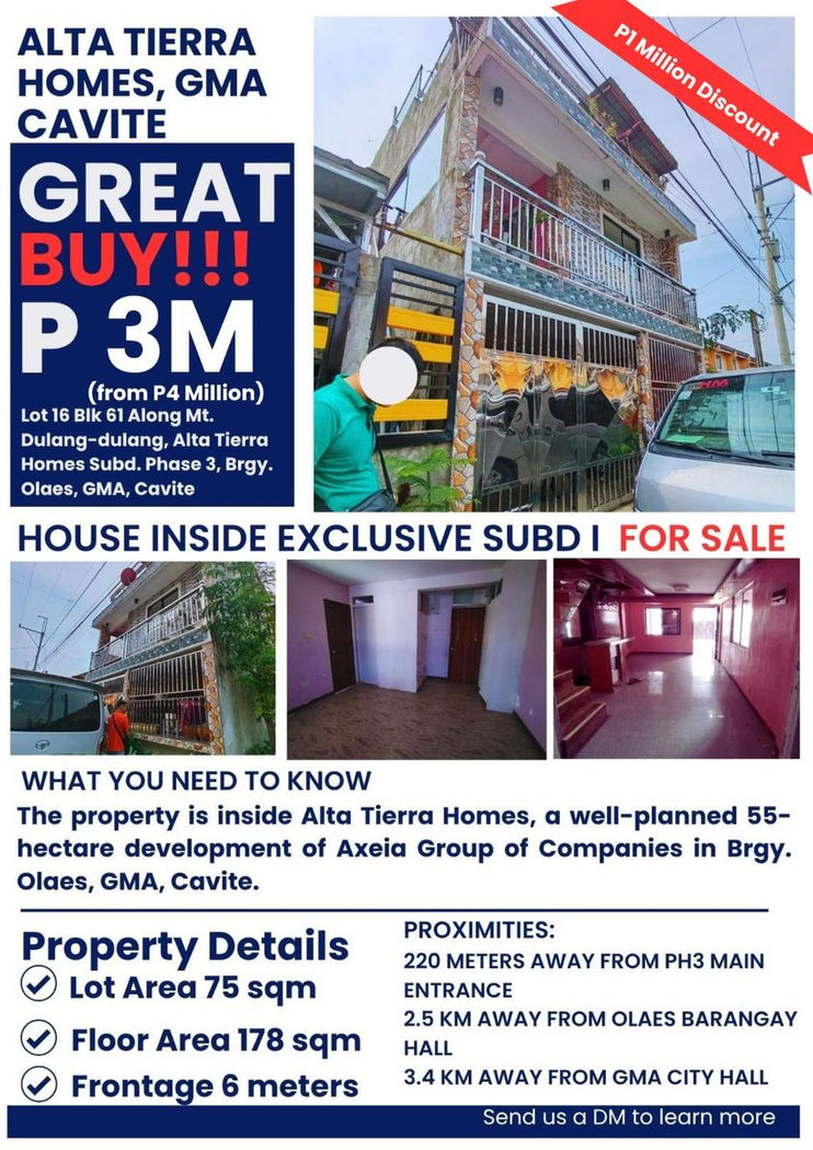 Bank-Foreclosed 4-Bedroom House with Roof Deck for Sale in Alta Tierra Homes, GMA, Cavite – photo 4