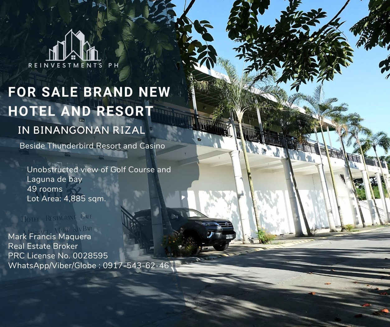 49-Room Hotel and Resort Overlooking Laguna de Bay for Sale in Palangoy, Binangonan, Rizal