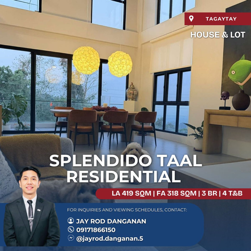 Fully Furnished 3-Bedroom Golf Course Residence for Sale at Splendido Taal, Tagaytay Area